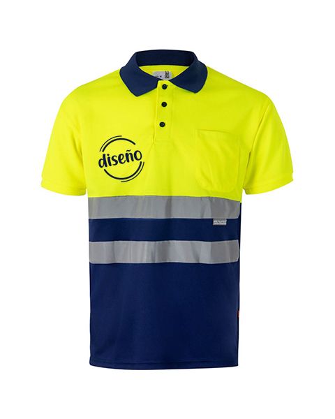 Polo Velilla Bicolor Manga Corta