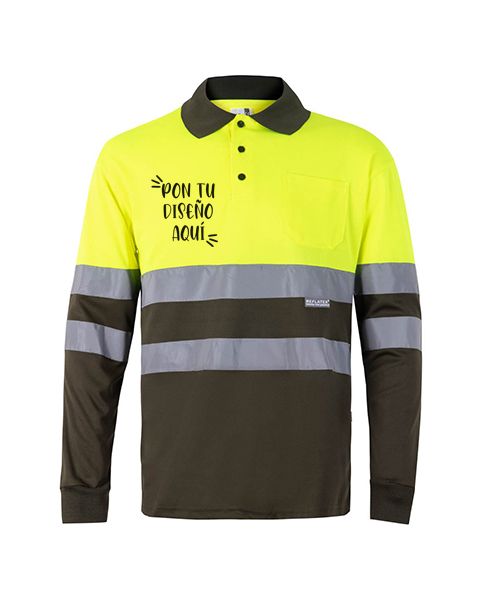 Polo Velilla Bicolor Manga Larga